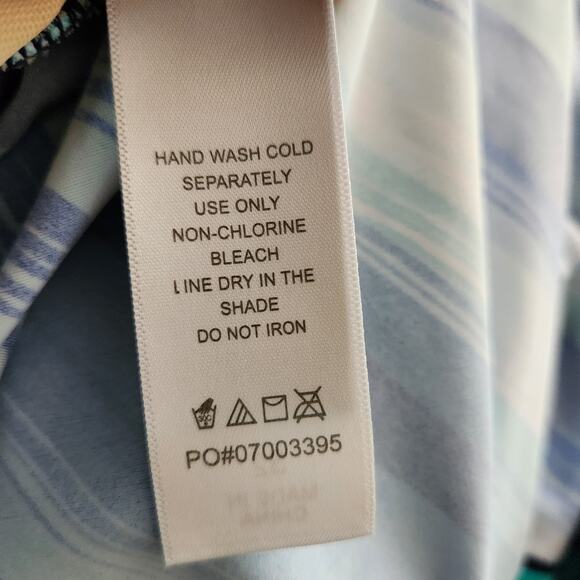 Swimsuits For All Women's Blue Green Tankini Top Size 32 5X - Picture 8 of 8